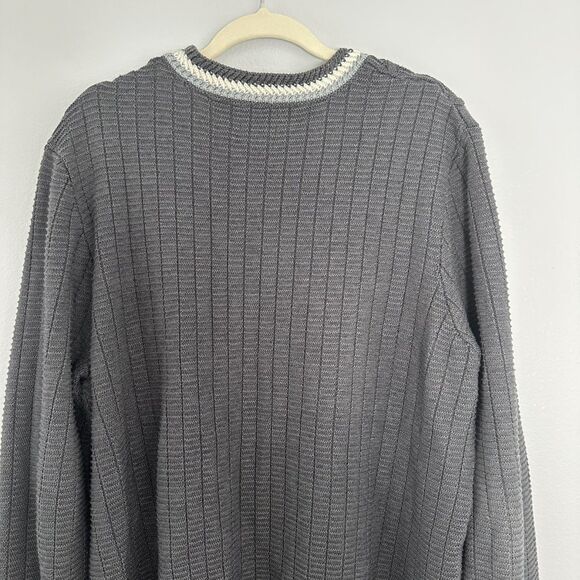 Ben Sherman Men's Varsity V-Neck‎ Sweater Charcoal Heather Size XL - Picture 9 of 11